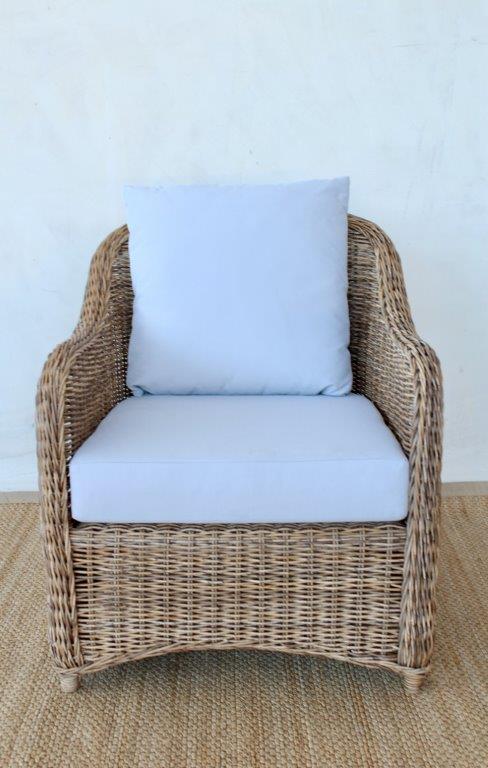 Outdoor Chair With Off-White Cushions